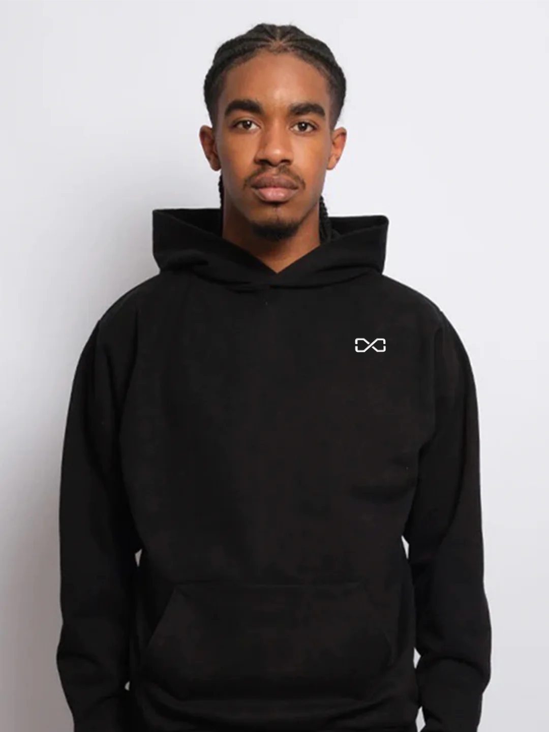 Oracle Boxing Hoodie in Black - Model Front View