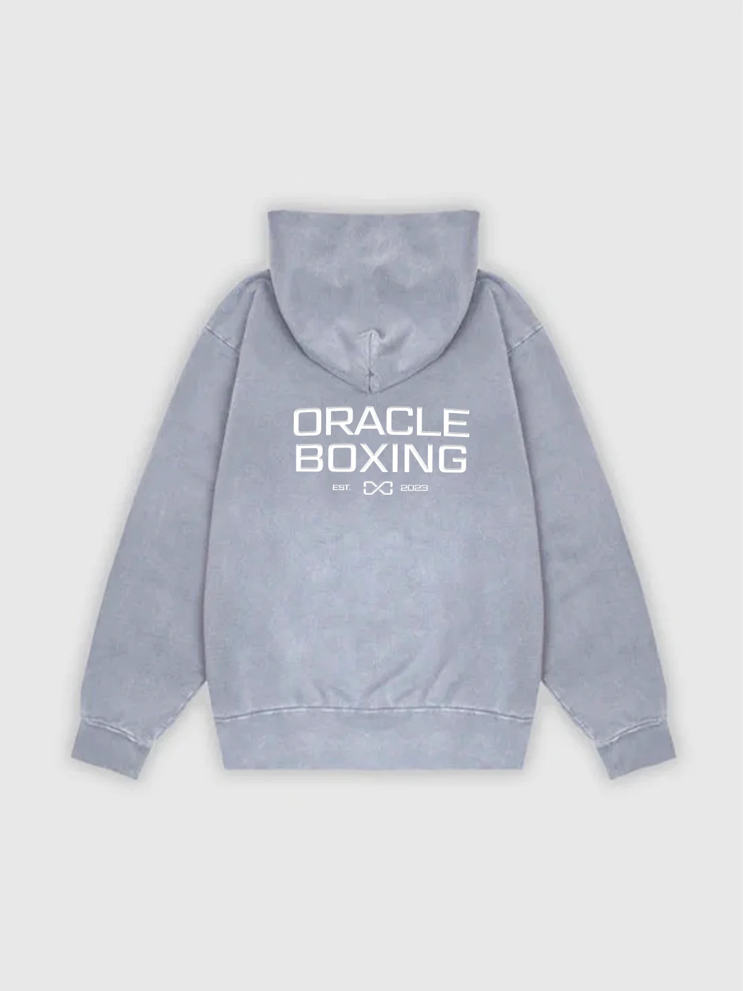 Oracle Boxing Zip Hoodie in Steel - Back View